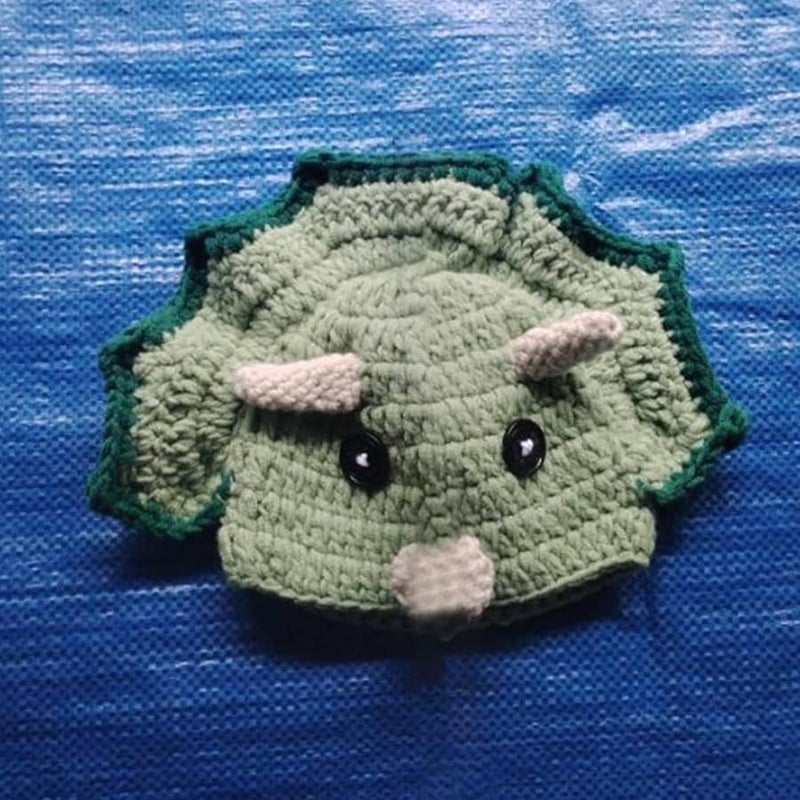 Baby Dinosaur Knitted Hat And Pants Set For Newborn Photography 2Pcs Yarn Costume - Image 3